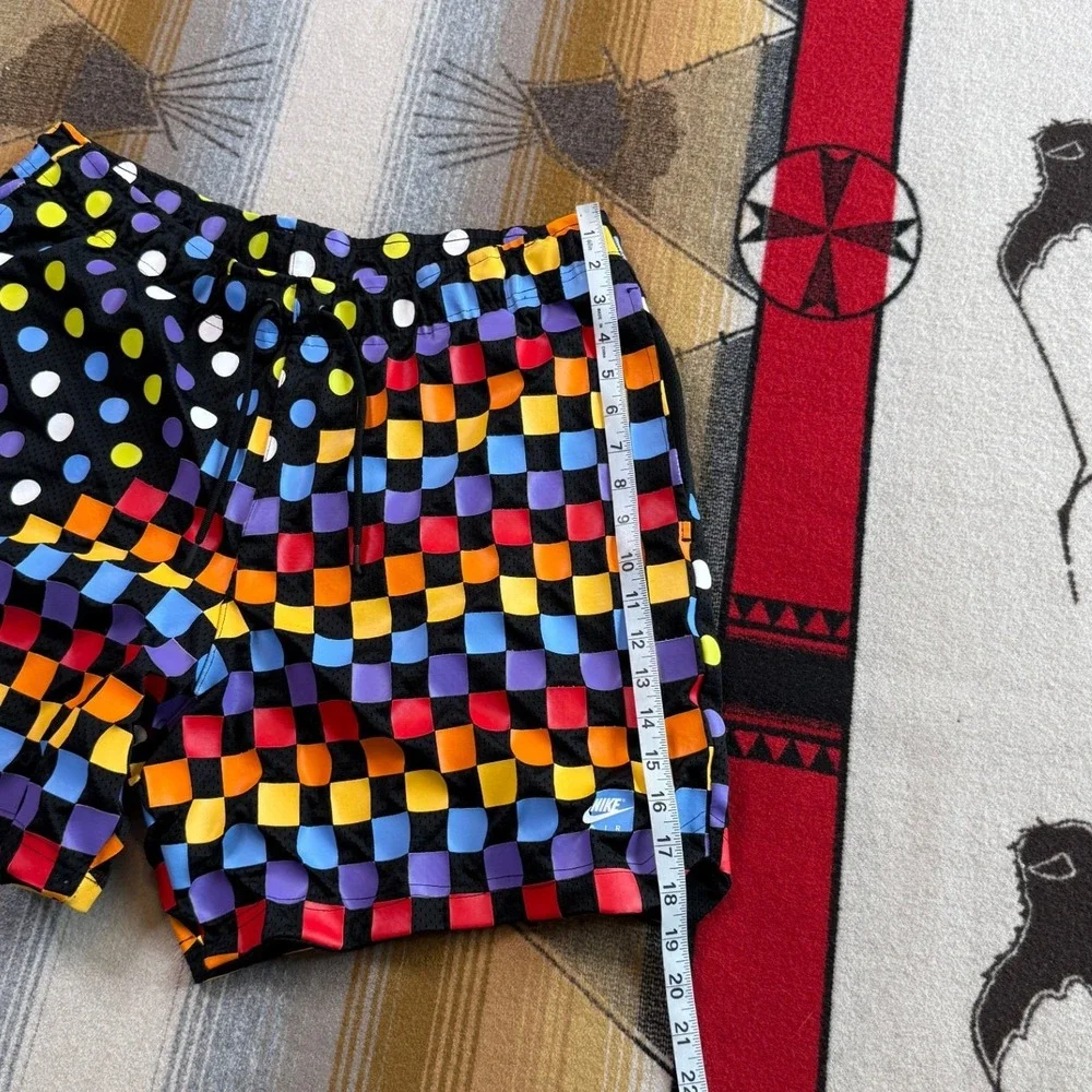 Air Jordan Nike Diamond Mesh Basketball Shorts Mens Multicolor Checkered